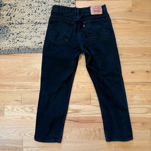Vintage Levi’s slim straight washed black jeans - Picture 3 of 5